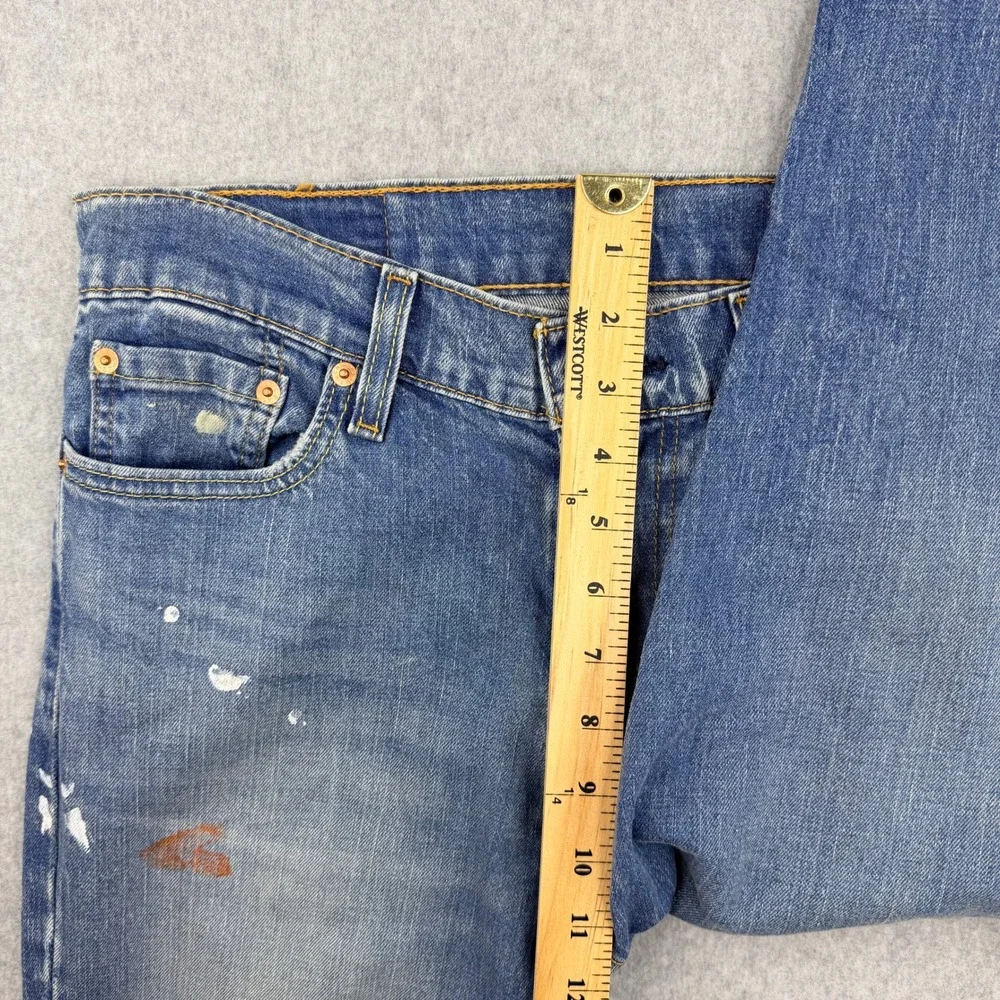 NWT Levis 511 Slim Fit Jeans Mens 30x32 Paint Splatter Distressed 04511-5534